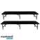 Folding Garden Table 180cm 2 Benches Black image 2