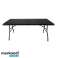 Folding Garden Table 180cm 2 Benches Black image 3