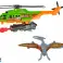 Set Groene Helikopter Dinosaurus Transport Dino Park foto 1