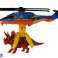 NEL 15943 Helicóptero Dinosaurios Juego de Vehículos 6 Piezas Colorido fotografía 4