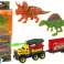 Dinosaurs Raketenauto-Set mit Anhänger Gelb Bild 1
