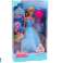 Anlily Puppe Meerjungfrau Prinzessin Blaues Kleid Pinsel Bild 3
