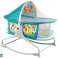 Multifunktionale Kinderbettwippe 2in1 Babymatte Sounds Vibrations Blau Bild 1