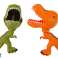 Figur Bitende Tyrannosaurus Dinosaur Bevegelig Hale Kjeve 2 Typer bilde 1