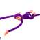 Plysjape med lydmaskot lilla 80 cm bilde 3