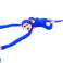Affe Plüsch Maskottchen mit Kind Blau 90 cm Bild 4