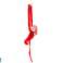 Pluche mascotte aap met baby rood 90 cm foto 3