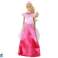 Baby Doll Anlily Princesa Pelo Rubio Largo Tiara Vestido Rosa fotografía 1