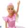 Baby Doll Anlily Princesa Pelo Rubio Largo Tiara Vestido Rosa fotografía 2