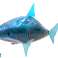 Fjernstyrt fisk R/C Shark blå flygende ballong bilde 1