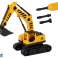 Raupenbagger Klappbarer Abschleppwagen Light Sound DIY Gelb Bild 5