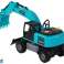 Bagger Kit DIY Blau Baufahrzeug Bohrgerät Greifer Bild 3