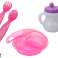 Poupée bébé flamant rose robe bandeau accessoires d’alimentation photo 2