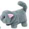 Gatito de peluche interactivo animal camina maullidos gris fotografía 1