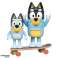 Bluey Figures 2er Pack Skateboarding Bild 1