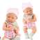 Pop Baby in Wit-Roze Outfit Muts Fopspeen Slab Decke foto 1