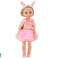 Muñeca Vestido Rosa Pelo Largo Pincel Banda 38cm fotografía 1