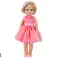 Muñeca pelo largo vestido rosa pin y cepillo 38 cm fotografía 1