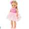Puppe Rosa Kleid Lange Haare Haarspange Bürste 38cm Bild 1