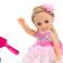 Puppe Rosa Kleid Lange Haare Haarspange Bürste 38cm Bild 2