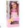 Puppe Rosa Kleid Lange Haare Haarspange Bürste 38cm Bild 3
