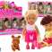 Mini Doll Long Hair Colorful Dress Puppy image 1