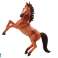Figurka Konia Brązowy Szary Koń Stojący Stajnia Farma Cute Horse zdjęcie 1
