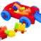 Block Set in Cart on Wheels Blue-Red image 1