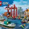 Bricks city 60422 porto à beira-mar com navio de carga foto 1