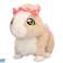 Peluche interactif lapin Tusia avec nœud photo 4