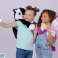 Cuddly toy tulinka, cuddly animals. black and white cat image 5