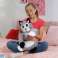 Cuddly toy tulinka, cuddly animals. black and white cat image 6