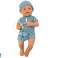 Puppe Baby in Blauem Outfit Mütze Schnuller Decke Bild 1