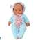 Kleine Puppe Baby Kleidung Mütze Schleife Ohren Blau Bild 1