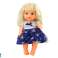 Doll In Navy Blue Dress Peeing Bottle Rattle Sounds image 1