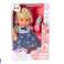 Doll In Navy Blue Dress Peeing Bottle Rattle Sounds image 4