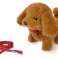 Brauner Hund geht an der Leine 14 cm Bild 4