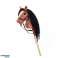 Pferd am Stock Steckenpferd Hoppihorse a4 braun dunkelbraun. Brauner Mantel Bild 6