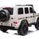 Mercedes G63 XXL weiß 4x4 Batterie Auto Bild 4
