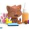 Set de bonificación con figura de gatito bañándose sucio. Tito fotografía 2
