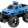 Auto Todo Terreno RC 1:14 Azul Con Ruedas De Goma fotografía 1