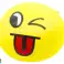 Weiche Emoji Ball Gesichtsball Gelb 9cm Bild 1