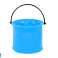 Faltbarer Multifunktionaler PVC Eimer für Wasser Blau Bild 1
