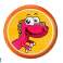 Flying Disk Frisbee with Dinosaur Orange 20 cm image 1