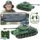 Tank militaire télécommandé RC 1:28 avec tourelle rotative verte photo 2