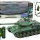 Tank militaire télécommandé RC 1:28 avec tourelle rotative verte photo 1