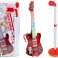 Set E-Gitarre mit Mikrofon auf Batterien Rot Bild 1