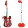Set E-Gitarre mit Mikrofon auf Batterien Rot Bild 2