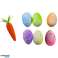 Decoraciones de Pascua en cesta huevos zanahoria 7 piezas fotografía 1