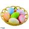 Decoraciones de Pascua en cesta huevos zanahoria 7 piezas fotografía 3